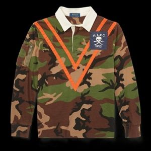 NEW POLO RALPH LAUREN RUGBY CAMO MEDIUM SHIRT
